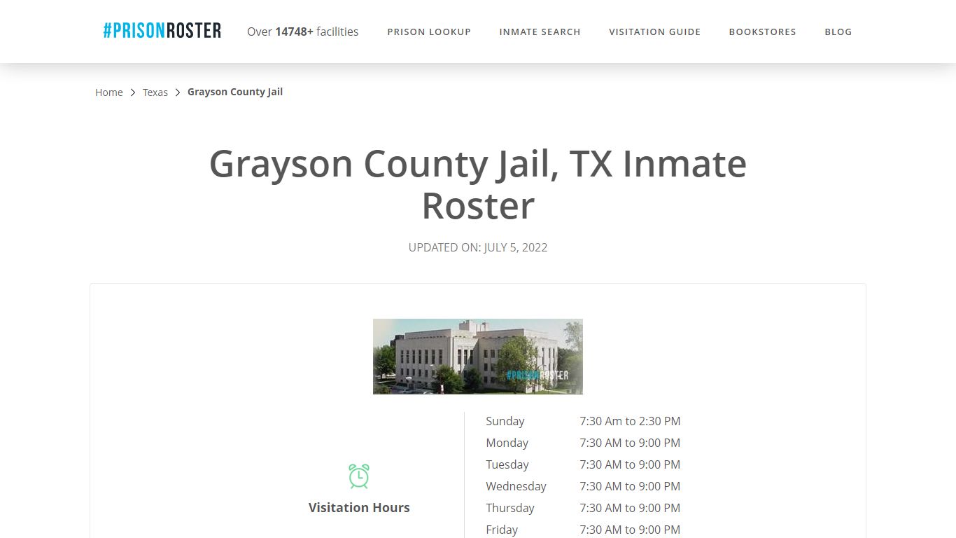 Grayson County Jail, TX Inmate Roster